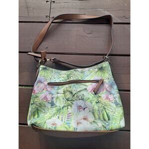 Rosetti Eva Coho Floral Palm Vegan Leather Hobo Handbag